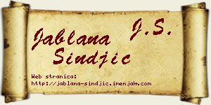 Jablana Sinđić vizit kartica